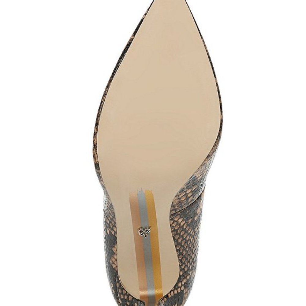 Sam Elderman Hazel Snake Print Leather Dress Pumps - image 8